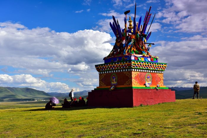 Tibetan monasteries, landscape and people in kham region