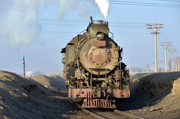 Steam Locomotive in Sandaoling, Baiyin and Diaobingshan